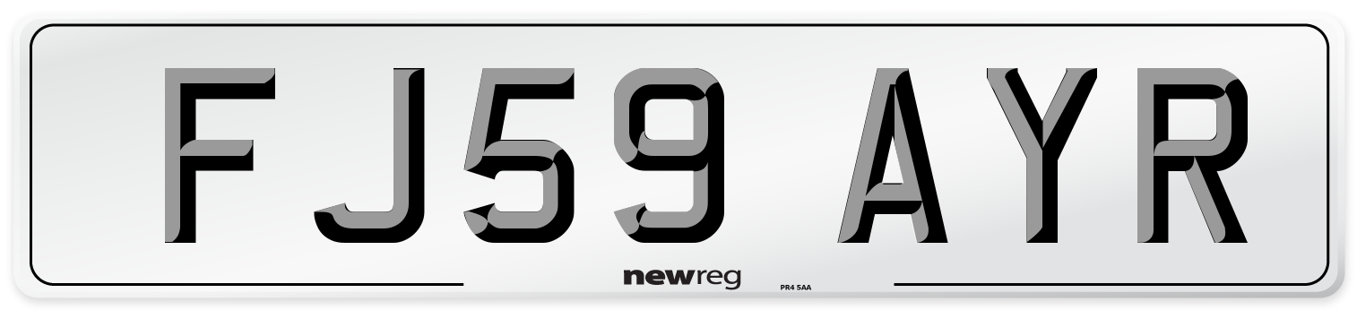 FJ59 AYR Number Plate from New Reg